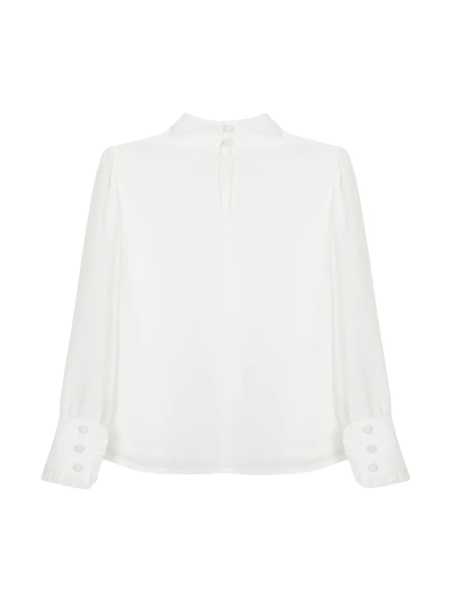 PATACHOU ECRU CHIFFON BLOUSE