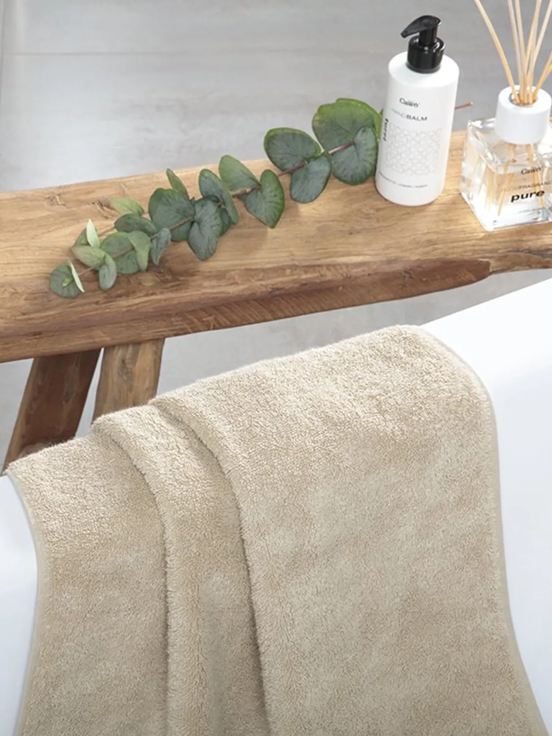 CAWÖ LIFESTYLE HÅNDKLE - LINEN/BEIGE