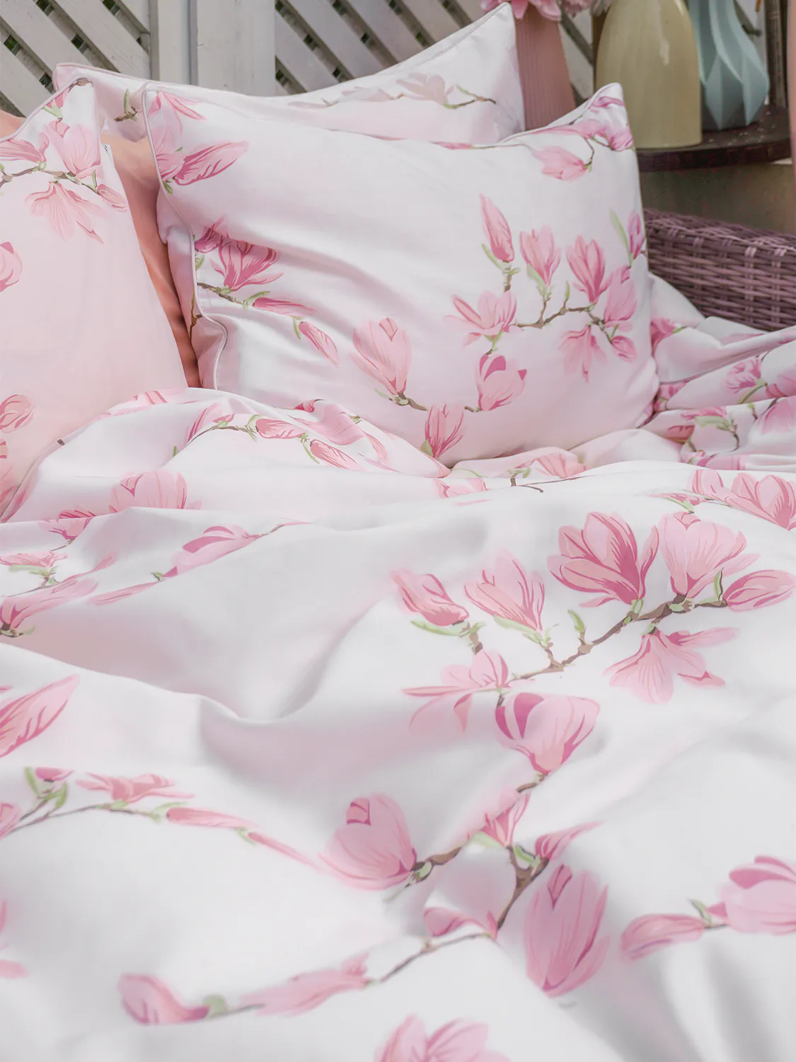 FRU LYNG MAGNOLIA SENGETØY - ROSA