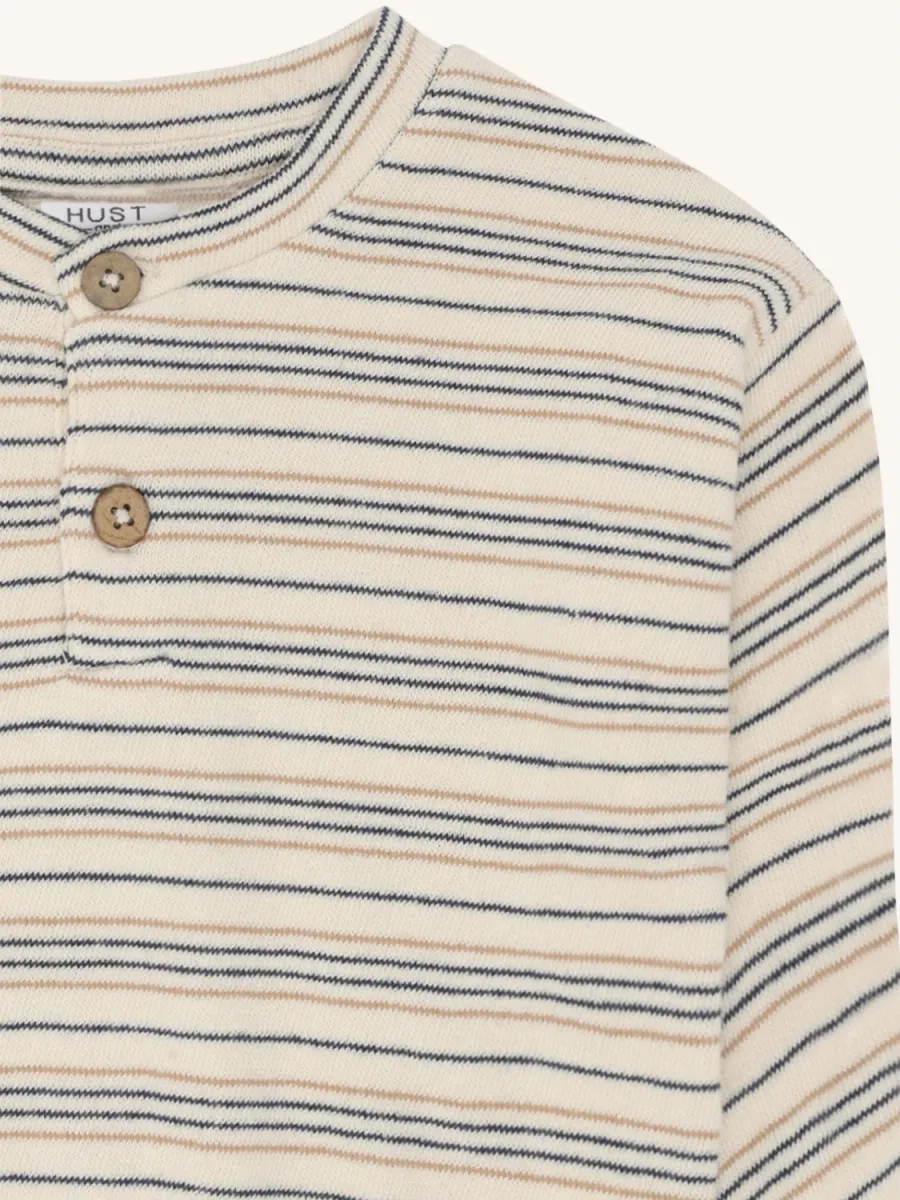 HUST & CLAIRE SIGURT FINE STRIPED STRIKKET GENSER