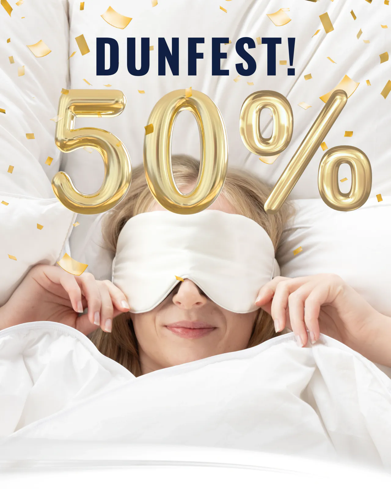 Dunfest - 50% på dundyner og dunputer